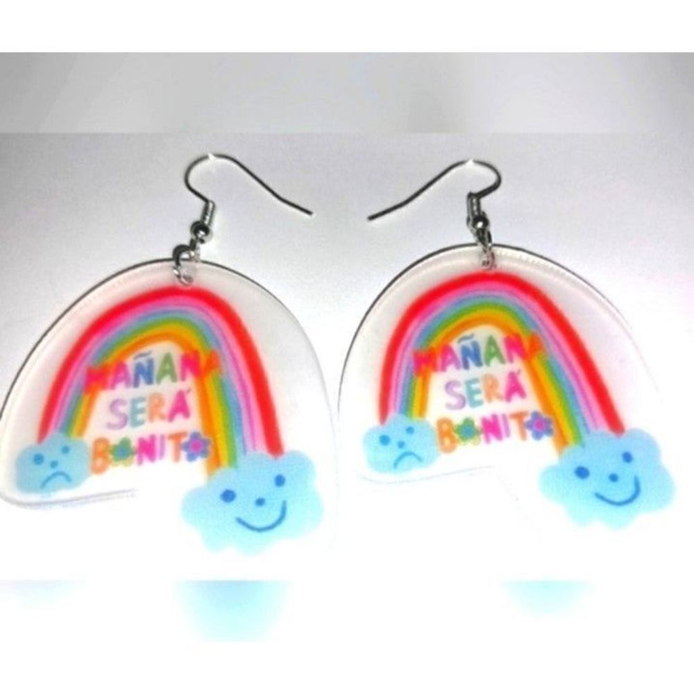 Colorful fun rainbow earrings